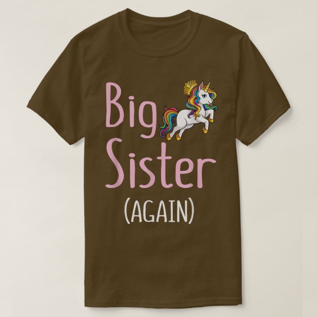 Big Sister Again Unicorn Girls Kids Big Sister Ann T-Shirt (Design Front)