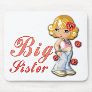Big Sister and Flowers Mouse Pad