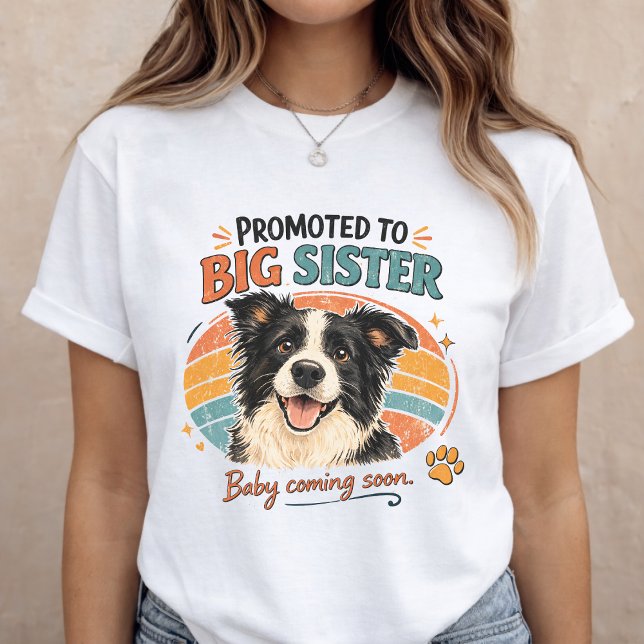 Big Sister Announcement Dog Baby Reveal T-Shirt (Creator Uploaded)