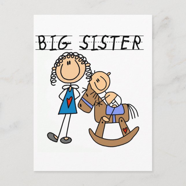 Big Sister Baby Brother T-shirts and Gifts Postcard (Front)