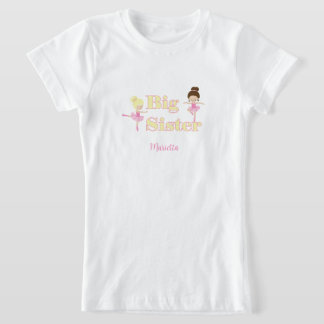 Big Sister Ballerina Sibling Personalised T-Shirt