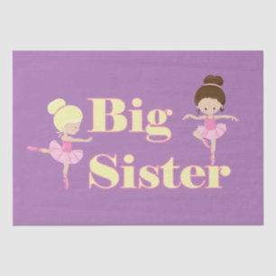 Big Sister Ballerina Sibling Purple Tissue Paper