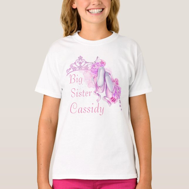 Big Sister Ballet Princess Theme T-Shirt (Front)