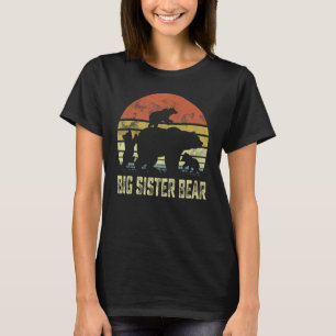 Big Sister Bear Matching Family Cub 3 kids Mother' T-Shirt