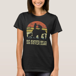 Big Sister Bear Matching Family Cub 4 kids Mother' T-Shirt