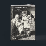 Big Sister Birthday, Siblings Sisters Card<br><div class="desc">Big Sister Happy Birthday,  Siblings Family Special Day Greeting Card. Personalise this card if you wish!</div>