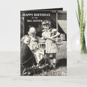 Big Sister Birthday, Siblings Sisters Card