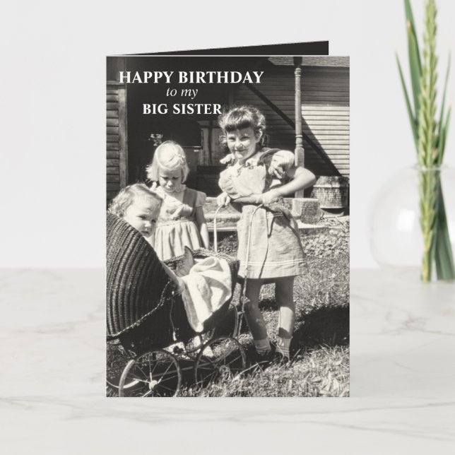 Big Sister Birthday, Siblings Sisters Card (Front)