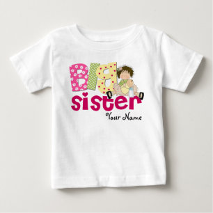 Big Sister Brunette Personalised T-Shirt