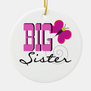 Big Sister - Butterfly Gifts Ceramic Tree Decoration