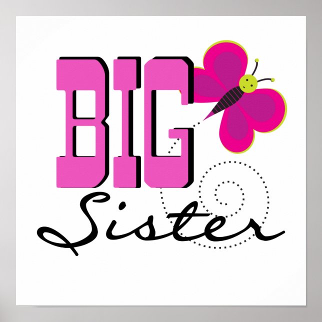 Big Sister - Butterfly Gifts Poster (Front)