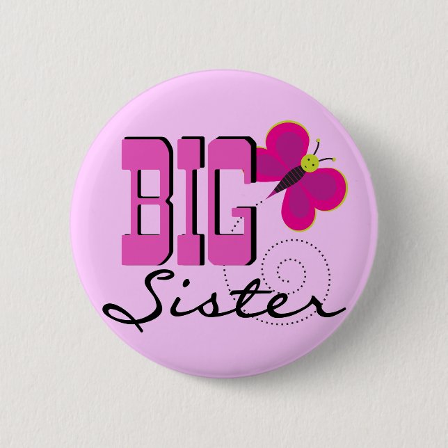 Big Sister Butterfly Tshirts and Gifts 6 Cm Round Badge (Front)