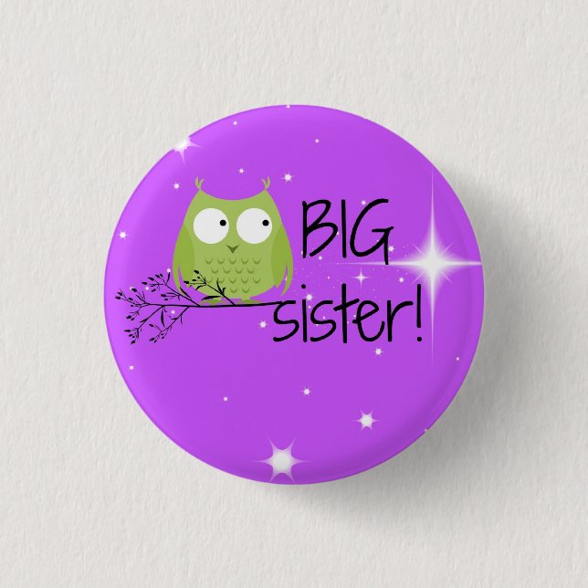 big sister button! 3 cm round badge (Front)