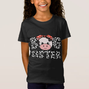 Big Sister Cow Farming Birthday Funny Family Match T-Shirt