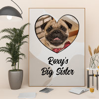 Big sister customised dog photo