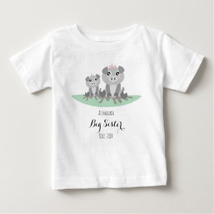 Big sister cute animals baby T-Shirt
