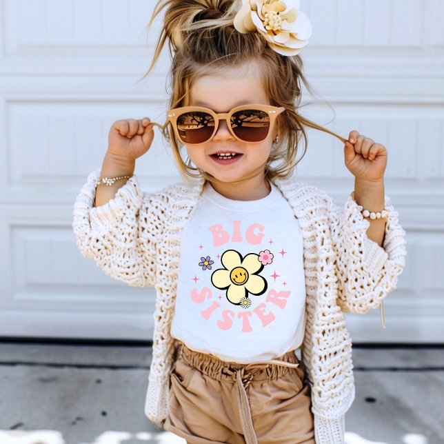 Big Sister Cute Flower Fun and Cheerful  T-Shirt (Creator Uploaded)