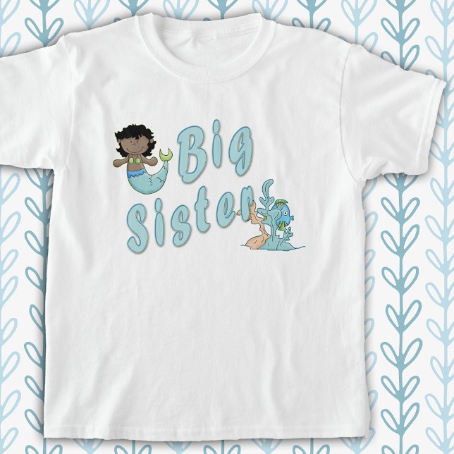 Big Sister Cute Mermaid of Colour T-Shirt (Creator Uploaded)