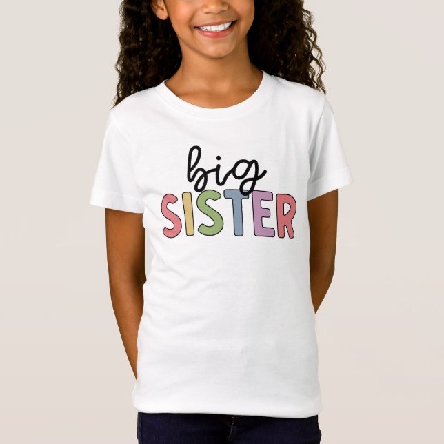 Big Sister Cute Promoted to Sister T-Shirt (Front)