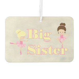 Big Sister Dancing Ballerina Sibling     Car Air Freshener