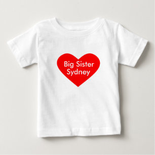 Big Sister Dress Personalise with Name Baby T-Shirt