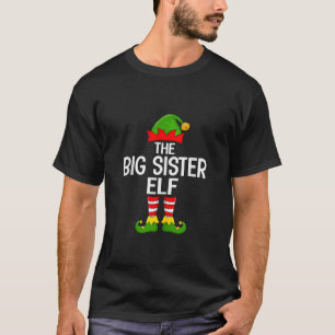 Big Sister Elf Xmas Matching Family Elf Squad Chri T-Shirt