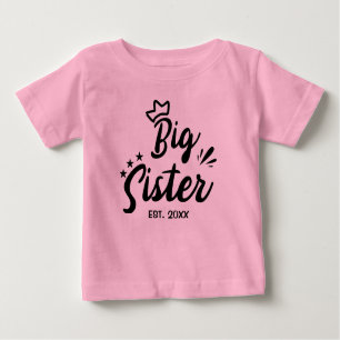 Big Sister EST 2021, pregnancy reveal Baby T-Shirt