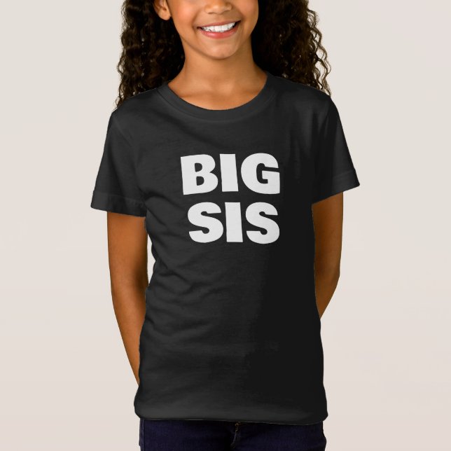 Big Sister Family Photoshoot Bold Lettered Tri-Bl T-Shirt (Front)