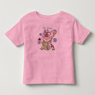 Big Sister Flower Garden Fairy Toddler T-Shirt