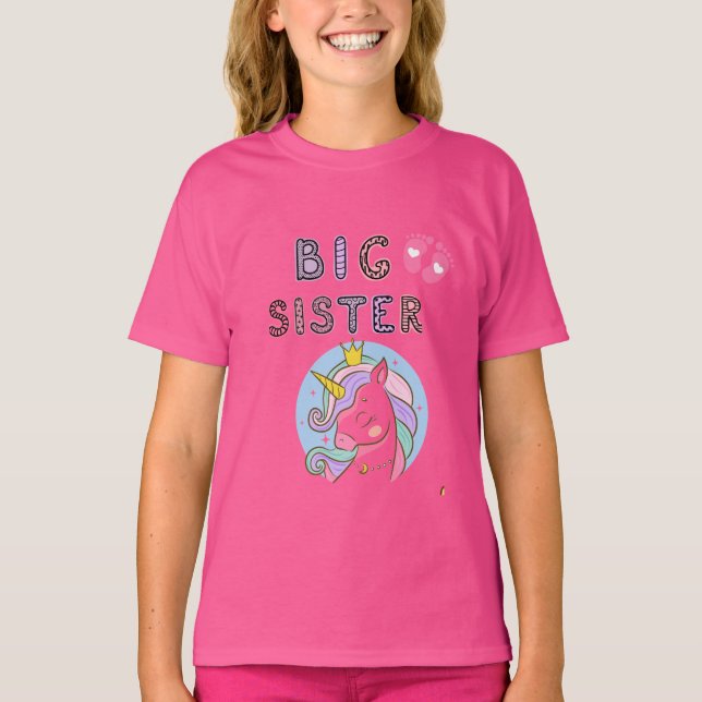 Big Sister Footprints T-Shirt (Front)