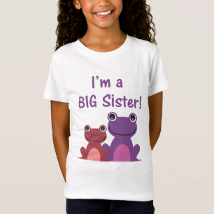 Big Sister Frog Sibling T (Purple/Pink) T-Shirt