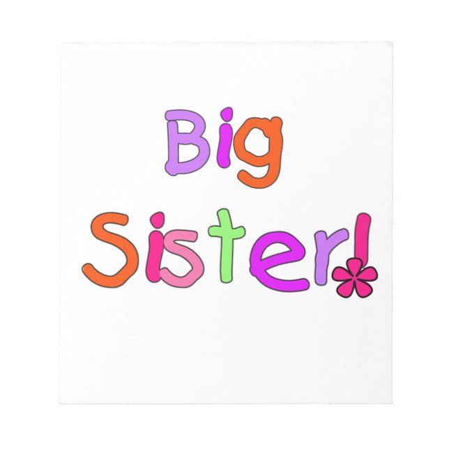 Big Sister Gifts Notepad (Front)