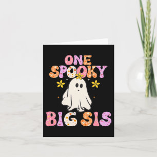 Big Sister Halloween One Spooky Big Sister Announc Card