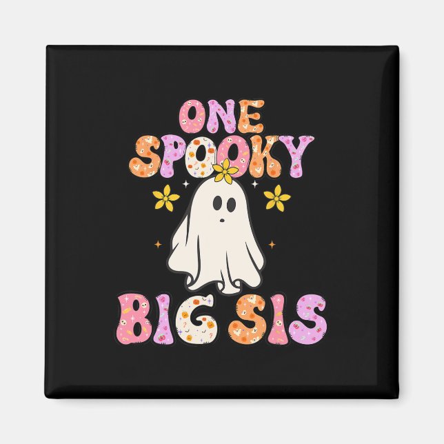 Big Sister Halloween One Spooky Big Sister Announc Magnet (Front)