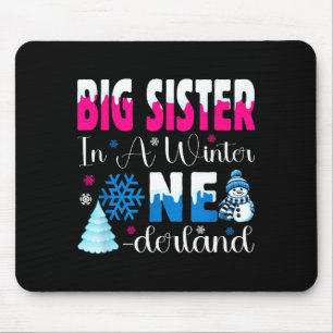 Big Sister In A Winter Onederland Bday Girl Sweet  Mouse Pad