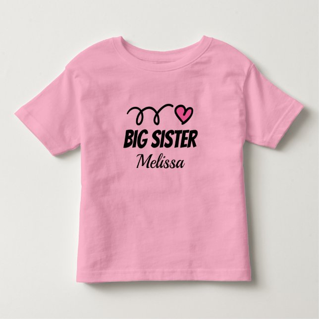 Big Sister kid's Pullover Hoodie for older sibling (Front)