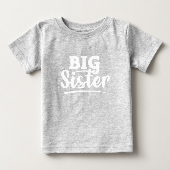 big Sister Kids T-Shirt Cute Sibling Announcement (Front)