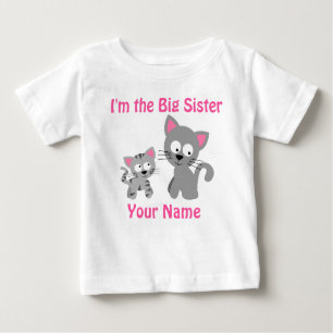 Big Sister Kitty Cat Personalised T Shirt