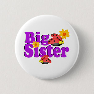 Big Sister Ladybug 6 Cm Round Badge