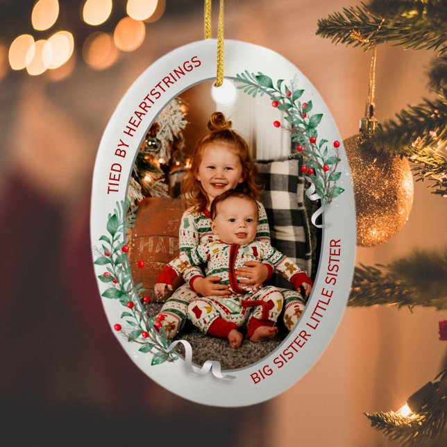 Big Sister Little Brother Classic Warm Quote  Ceramic Tree Decoration (Creator Uploaded)