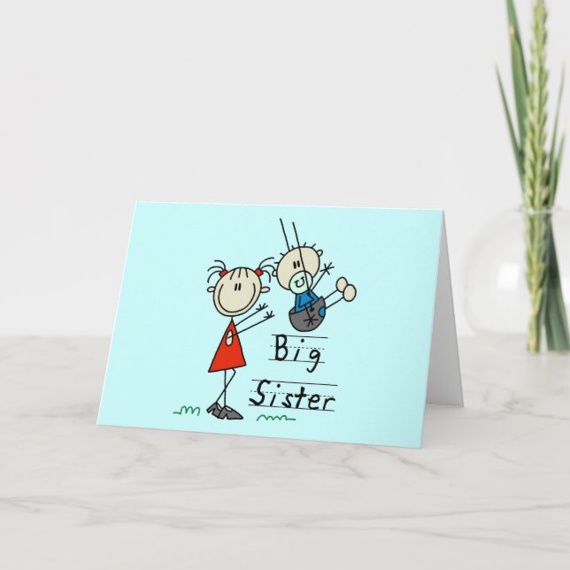 Big Sister Little Brother T-shirts and Gifts Card (Front)
