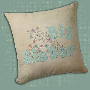 Big Sister Little Flowers Cushion