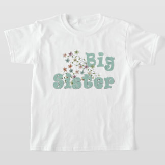 Big Sister Little Retro Flowers T-Shirt