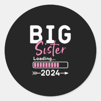 Big Sister Loading 2024 Promoted To Big Sister 20 Classic Round Sticker