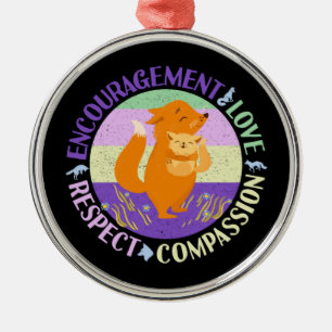 Big Sister Love - Sibling Bonding Fox Metal Tree Decoration