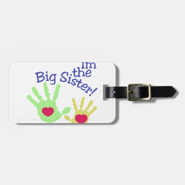 Big Sister Luggage Tag (Front Horizontal)