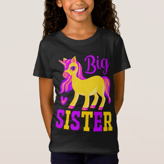 Big Sister Magical Unicorn T-Shirt (Front)