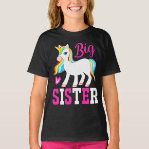 Big Sister Magical Unicorn w/ Rainbow Mane & Tail T-Shirt
