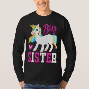 Big Sister Magical Unicorn w/ Rainbow Mane & Tail T-Shirt