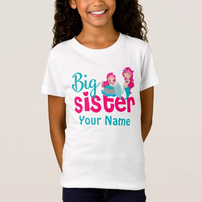 Big Sister Mermaid Personalised Shirt (Front)